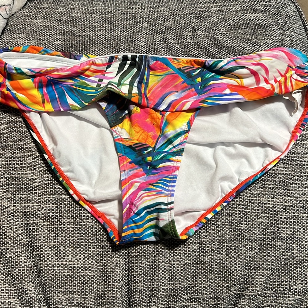 Lauren by Ralph Lauren Tropical Print Banded Bikini Bottom